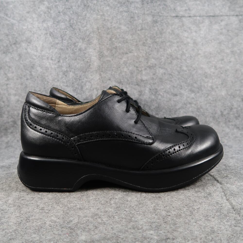 Dromedaris Shoes Womens 42 Oxford Hornbill Leather Wingtip Black Comfort Classic